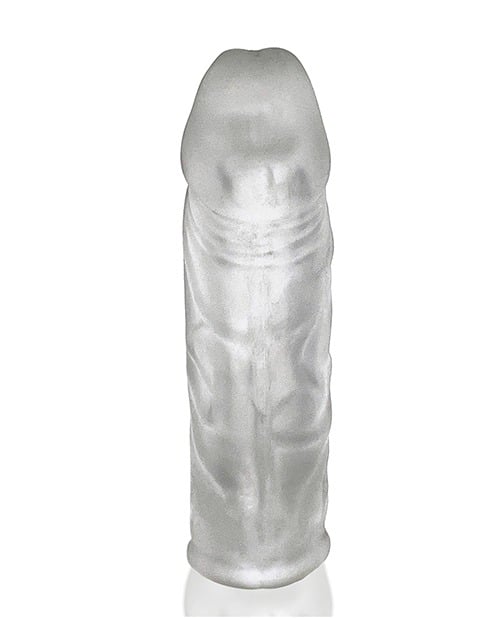 Oxballs Dicker Adjust-Fit Extender in Clear Ice - Slim, Soft Silicone Cocksheath for Custom Fit and Increased Length and Girth - Image 3