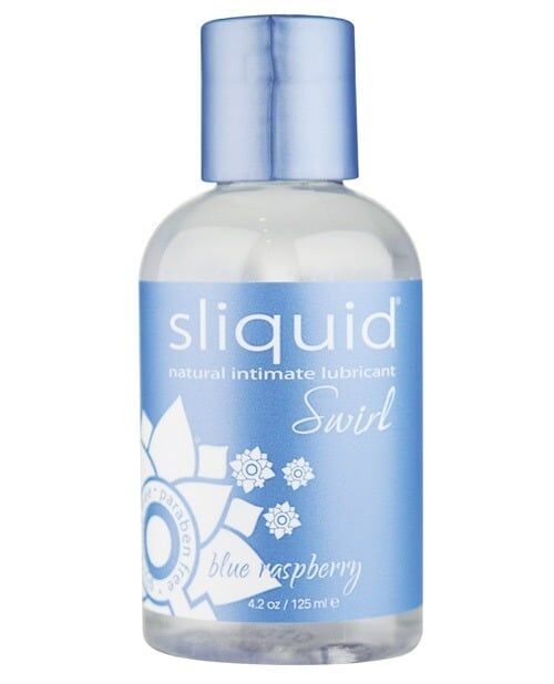 Sliquid Naturals Swirl Blue Raspberry Water-Based Lubricant - 4.2 oz - Image 2