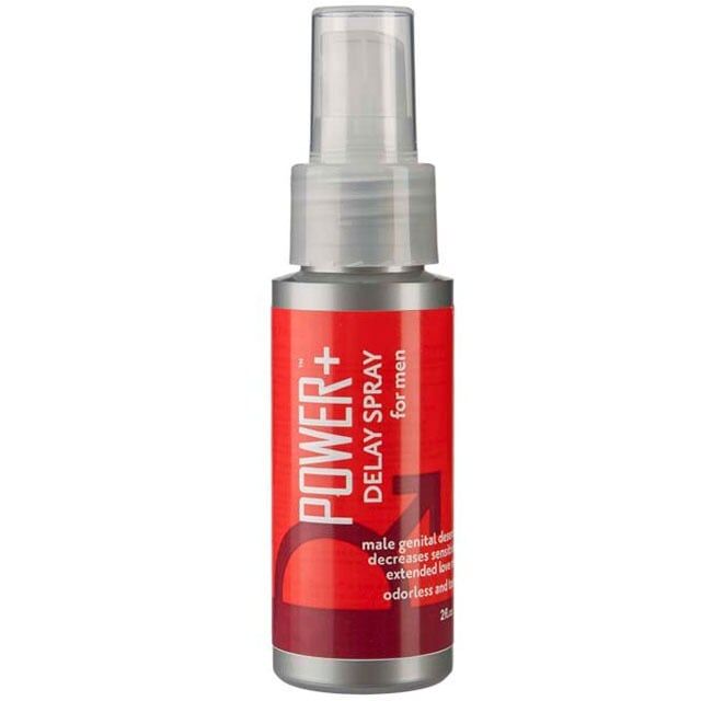 Doc Johnson Power + Delay Spray 1oz. – Odorless and Tasteless Desensitizing Spray for Men