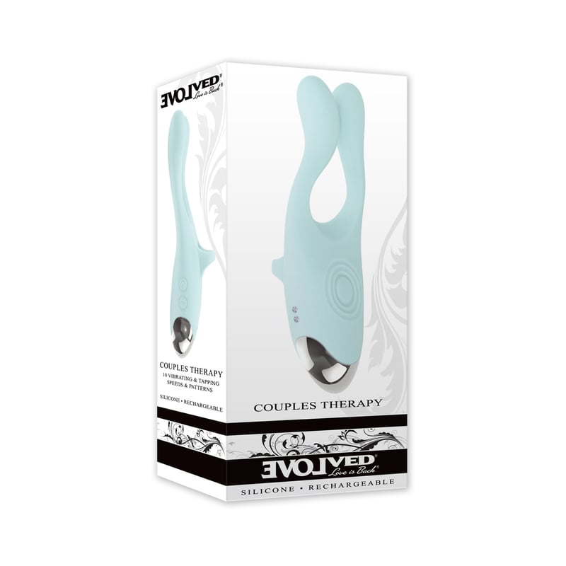 Evolved Couples Therapy Rechargeable Silicone Flexible Arm Tapping Finger Vibrator - Mint