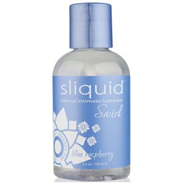Sliquid Swirl Blue Raspberry Flavored Lubricant - 4.2 oz. by Sliquid