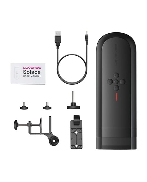 Lovense Solace Thrusting Masturbator – App-Controlled, Rechargeable, Black - Image 5