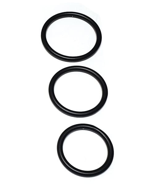 Spartacus Seamless Stainless Steel C-Ring Pack of 3 - Black Penis Enhancement Rings - Image 3