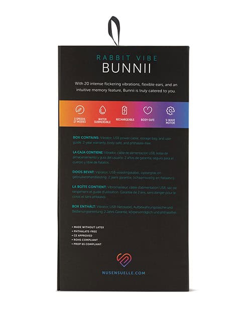 Nu Sensuelle Bunnii Point Vibe - Teal Blue | Compact, Powerful Waterproof Stimulator with 20 Vibration Modes
