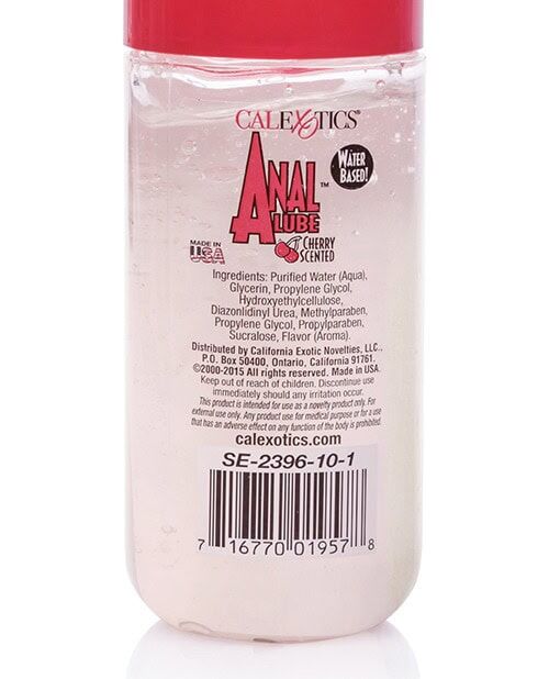 California Exotic Novelties SE2396-10 Anal Lube - 6 oz Cherry Scented Water-Based Lubricant